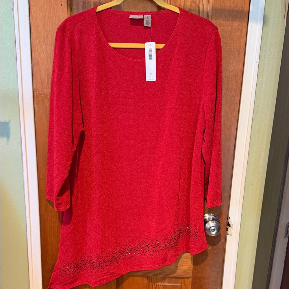 Chico's Vibrant Red Blouse